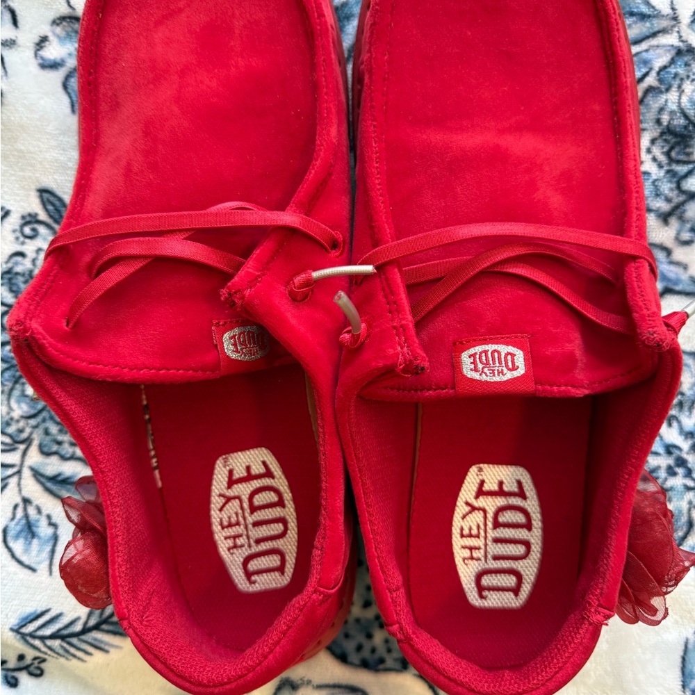 Hey Dude Scarlet Slip-Ons